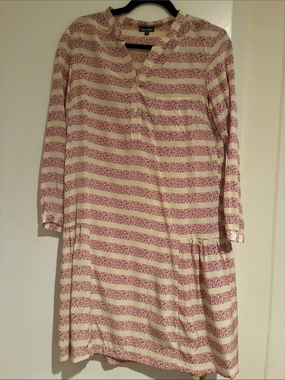 Steven Alan Ivory Dress with confetti Stripes